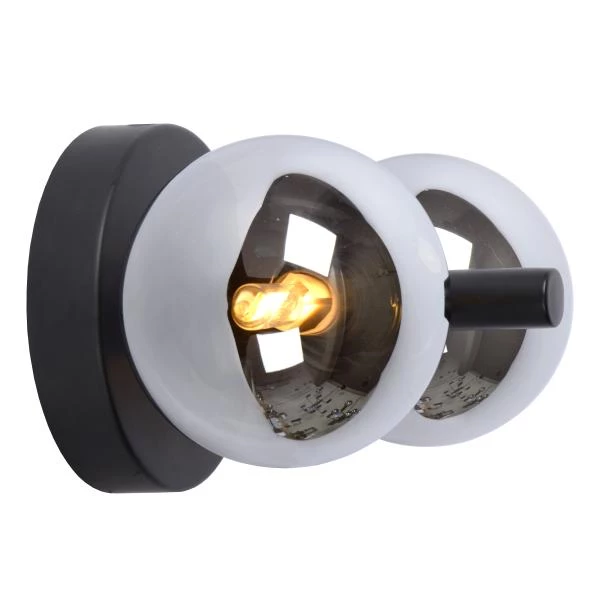 Lucide TYCHO - Lámpara de pared - 2xG9 - Negro - detalle 1